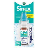 Vicks Severe + VapoCool Vicks Sinex Severe VapoCOOL Ultra Fine Nasal Mist, Nasal Decongestant, Over-the-Counter Medicine, 265 Sprays, 0.5 Ounce