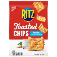 Ritz Chips, Toasted, Ranch, 8.1 Ounce