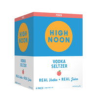 High Noon Peach Vodka Hard Seltzer 355ml Can 4pk, 355 Millilitre