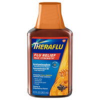 Theraflu Max Strength Honey & Elderberry Flavor Flu Relief, 8.3 Fluid ounce