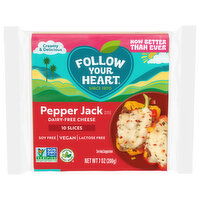 Follow Your Heart Dairy Free Vegan Pepper Jack Style Sliced Cheese, 10 Each