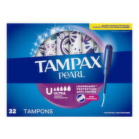 Tampax Pearl Tampax Pearl Tampons with LeakGuard Braid, Ultra, 32 Ct, 32 Each