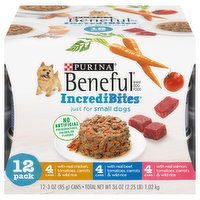 Purina Beneful Dog Food, Small Dogs, IncrediBites, 12 Pack, 12 Each