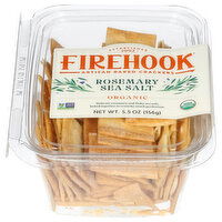 Firehook Organic Rosemary Sea Salt Artisan Baked Crackers, 5.5 Ounce