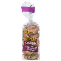 Bubba's Bagels, Cinnamon Raisin, Sliced, 6 Each