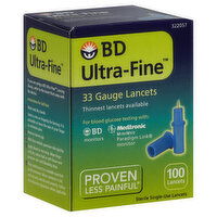 BD Ultra-Fine Lancets, 33 Gauge, 100 Each