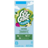 Go-Gurt Simply Yogurt, Low Fat, Vanilla/Raspberry, 8 Each