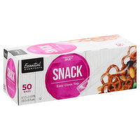 Essential Everyday Snack Bags, Easy Close Top, 50 Each