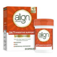Align Digestive Support | 24/7 DIGESTIVE SUPPORT* § Align Probiotic, Daily Probiotic Supplement, 28 Capsules, 28 Each