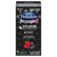 Pedialyte AdvancedCare Plus Electrolyte Powder, Berry Frost, 6 Each