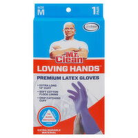 Mr. Clean Loving Hands Gloves, Latex, Premium, Medium, 1 Each