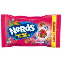 Nerds Candy, Rainbow, Gummy Clusters, Share Pouch, 3 Ounce