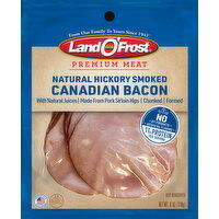 Land O'Frost Canadian Bacon, with Natural Juices, Hickory Smoked, 6 Ounce