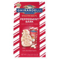 Ghirardelli Chocolate, Snowmen, Peppermint Bark, 5.7 Ounce