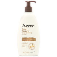 Aveeno Lotion, Daily Renewing, Tone + Texture, 18 Fluid ounce