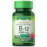 Nature's Truth Vitamin B-12, 5,000 mcg, Tablets, Natural Berry Flavor, 60 Each