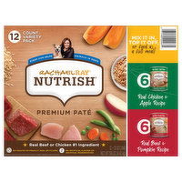 Rachael Ray Nutrish Dog Food, Premium Pate, Variety Pack, 12 Each