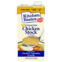 Kitchen Basics Unsalted Chicken Stock, 32 Ounce