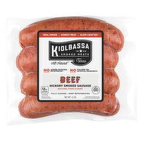 Kiolbassa Sausage, Beef, Smoked, 13 Ounce