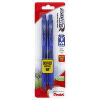 Pentel EnerGel-X Roller Gel Pens, Medium (0.7 mm), Blue Ink, 2 Each