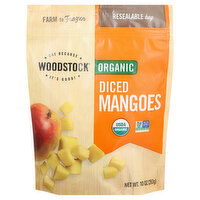 Woodstock Diced Mangoes, Organic, 10 Ounce