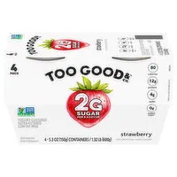 Too Good & Co. Yogurt, Strawberry, Ultra-Filtered, Low Fat, 4 Each