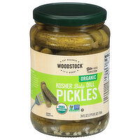 Woodstock Pickles, Organic, Kosher Baby Dill, 24 Fluid ounce