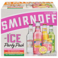 Smirnoff Ice Malt Beverage, Premium, Party Pack, 12 Each