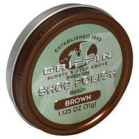 Griffin Shoe Polish, Premium, Brown, 1.125 Ounce