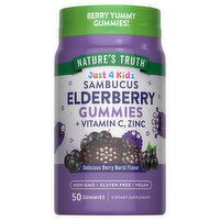 Nature's Truth Sambucus Elderberry, Just 4 Kidz, Gummies, 50 Each