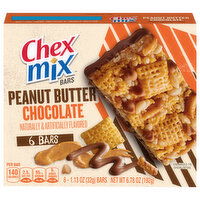 Chex Mix Bars, Peanut Butter Chocolate, 6 Each