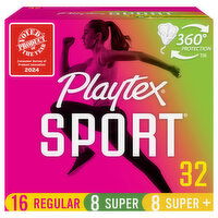 Playtex Sport Tampons, Plastic Applicator, 32 Each