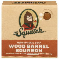 Dr. Squatch Natural Soap, Men's, Wood Barrel Bourbon, 5 Ounce