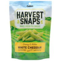 Harvest Snaps Green Pea Snacks, Baked, White Cheddar, 3 Ounce