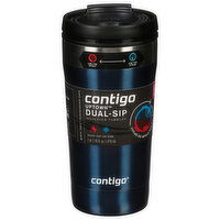 Contigo Tumbler, Insulated, Dual-Sip, Uptown, Blueberry, 16 Ounce, 1 Each