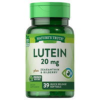 Nature's Truth Lutein, 20 mg, Quick Release Softgels, 39 Each