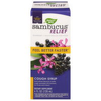 Nature's Way Cough Syrup, Sambucus Relief, Elderberry + South African Geranium, 4 Fluid ounce