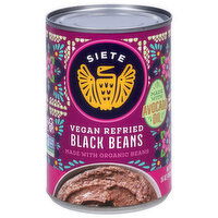 Siete Vegan Refried Black Beans, 16 Ounce