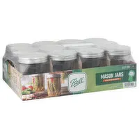 Ball Mason Jars, Wide Mouth, Pint, 12 Each