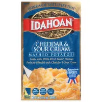 Idahoan Mashed Potatoes, Cheddar & Sour Cream, 4 Ounce