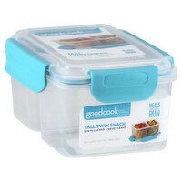 Good Cook Food Storage, Tall Twin Snack, 1 Each