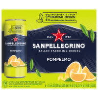 Sanpellegrino Sparkling Drinks, Italian, Pompelmo, 6 Each