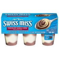 Swiss Miss Chocolate Vanilla Swirl Flavored Pudding, 6 Each