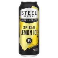 Steel Reserve Alloy Series Beer, Lemon Ice, Spiked, 24 Fluid ounce