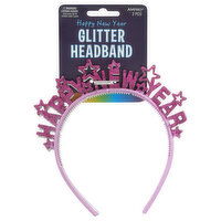 Ampro Headband, Glitter, Happy New Year, 2 Each