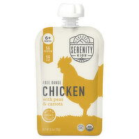 Serenity Kids 6+ Months Free Range Chicken with Peas & Carrots, 3.5 Ounce
