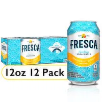 Fresca Grapefruit Citrus Sparkling Soda Water, 12 fl oz, 12 Ct, 12 Each