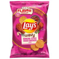 Lay's Potato Chips, Wavy, Korean-Style Fried Chicken Flavored, 7.5 Ounce