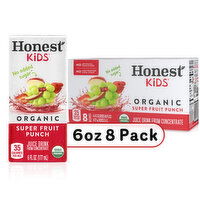 Honest Super Fruit Punch Cartons, 6 fl oz, 8 Each