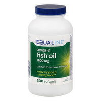 Equaline Fish Oil, 1200 mg, Omega-3, Softgels, 200 Each